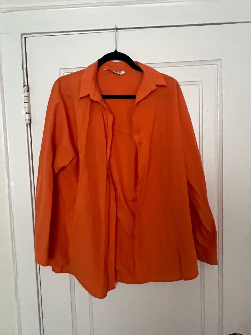 Classic Button-Up Shirt in Bright Orange